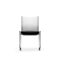 Chaise d'étude ergonomique en tissu, dossier moyen, sans accoudoirs, sans roulettes, haute qualité pour usage scolaire