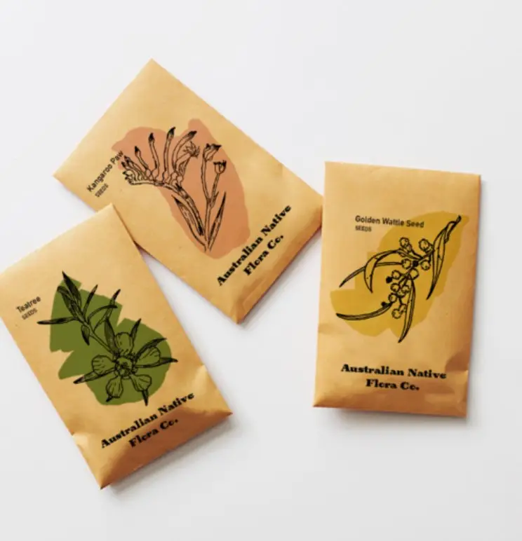 Groothandel Bedrukt Gerecycled Ambachtelijke Papier Kleine Opbergtas Kid Tuinieren Plant Groente Kruid Bloemzaden Pakketten Envelop