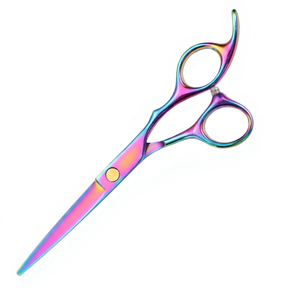 Ciseaux de barbier en acier inoxydable avec logo personnalisé, ciseaux à cheveux à prise confortable, fournisseur en gros de ciseaux de barbier - Product Image 1