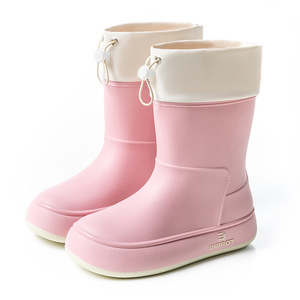 Bottes de pluie japonaises et coréennes en matériaux écologiques, élégantes et imperméables, avec poignets élastiques, adaptées aux enfants - Product Image 3