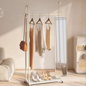 Espejo de tocador giratorio de longitud completa de lujo ligero, Perchero de Metal multifuncional, almacenamiento de habitación independiente, ropa de dormitorio - Product Image 4