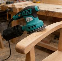 Ponceuse orbitale aléatoire électrique Power Action RS350 5 pouces 125 mm à vitesse variable pour le travail du bois, la fabrication de meubles et la menuiserie