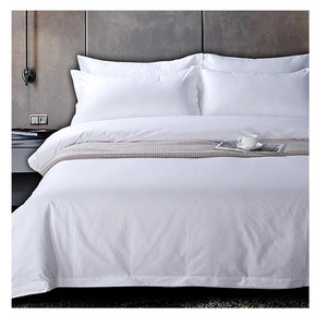 Juego de <span class=keywords><strong>fundas</strong></span> de edredón de lujo para cama, Sábana de cama Lisa tejida de algodón egipcio de lujo para Hotel nórdico blanco, 133x60 - Product Image 2