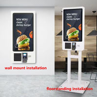 Impresora de escáner de código QR NFC Restaurante de comida rápida Android y Windows Touch Self Service Pedido Pago Pedido Totem Kiosk