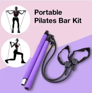 Gummi Fitness Seil Gürtel tragbare Kniebeuge Yoga Übung Körper Teleskop Widerstands bänder Kit Pilates Bar