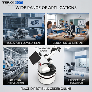 TERKOBOT E6 <span class=keywords><strong>Robot</strong></span> Collaborativo Mobile Composito con Navigazione Autonoma SLAM, Visione Artificiale e Piattaforma Flessibile per Formazione e Produzione - Product Image 6