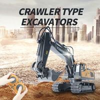 Mini-Excavatrice RC en Alliage 2,4 GHz 11 Canaux Télécommandée pour Véhicules de Construction, Modèle de Camion Hobby en Die-Cast avec Godet – Promotion