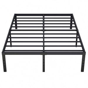 WEKIS Modern Metal Queen Platform Double Bed <b>Frame</b> Easy Fit Durable 10-Year Warranty Stylish Steel Slats Design Bedroom Hotel - Product Image 2