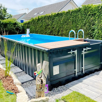 Piscine extérieure en conteneur personnalisée Sinoy piscine modulaire de 40 pieds maison conteneur d'expédition préfabriqué piscine