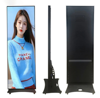 Vente directe d'usine, écran tactile LED haute résolution personnalisable, affiche mobile pliable, publicité pour les magasins de détail et les métros
