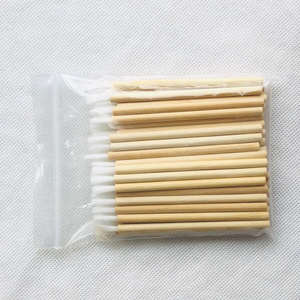 Coton-tiges jetables écologiques en bambou HQ à micro-bristles, 50 pièces par sachet, options colorées, marque privée, outil de maquillage en gros - Product Image 2