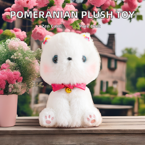 Schattige <span class=keywords><strong>Pomeranian</strong></span> <span class=keywords><strong>Puppy</strong></span> Zacht Knuffeldier Pop Kawaii Kleine Honden Speelgoed Voor Kinderen Stof Katoen Pp Katoen Gewassen Techniek Hot Cadeau - Product Image 3