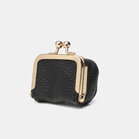 Nouvelle pochette de rangement pour bijoux en cuir véritable, légère, portable, avec fermeture à bouton, compacte, pour bagues, colliers, boucles d'oreilles et porte-monnaie