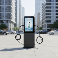 Nueva Estación de Carga para Vehículos Eléctricos HTTITONG de Alta Potencia, 22kW, 380V, 16A, TIPO 2, OCPP, Montaje en Suelo, RFID, 4G, IP65, Impermeable, Metálica