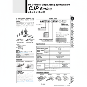 SMC Pneumatics Pin Cylindre CJPB10-10-B Pièces Pneumatiques - Product Image 1