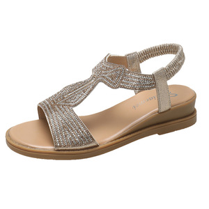 Tendance mode estivale : Sandales femme à bout ouvert, à lacets et à enfiler – Design intemporel et résistant - Product Image 1