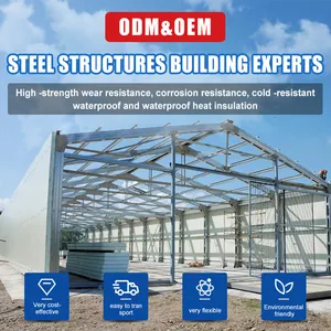 Customizable Prefabricated Wide Span Pre Engineered Steel Frame House Structure Building Warehouse Workshop