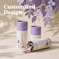 Logo personnalisé de luxe recyclé T-Shirt Écharpe Lingerie Boîte ronde Vêtements Tube en carton Emballage durable