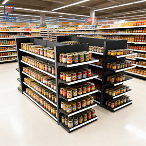 Estanterías/Exhibidores Metálicos de Doble Cara para Supermercados/Almacenes, Marca OBM, Fabricación Personalizada, MOQ Bajo, Capacidad de Carga Ligera de 120 kg/nivel - Product Image 5