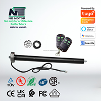 REROAD, persianas enrollables automáticas de 45MM, motores tubulares con control remoto para puerta/ventana