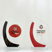 Personal isierte benutzer definierte rote schwarze Kurve Kristall Plaque Award Kristall Plakette