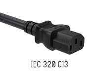 Câble d'alimentation US SYONG IEC C13, OD 6,8 mm, conducteur BC 0,75 mm², prise Schuko US 3 broches, câble d'usine premium pour ordinateur portable et moniteur