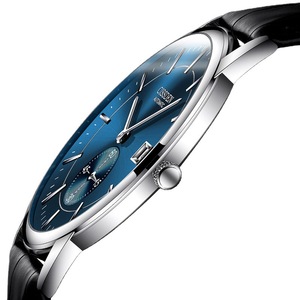 Ensemble de montres mécaniques minimalistes pour homme avec bracelet en cuir et bracelet, résistant à l'eau - Product Image 6