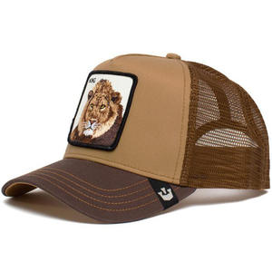 Casquette de camionneur à imprimé animal réglable pour hommes et femmes, casquette de baseball en coton et maille avec patch carré brodé, sport de plein air, décontracté - Product Image 5