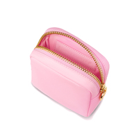 Pochette de toilette personnalisée multi-couleurs, mini, petite, mignonne, pour voyage, fermeture éclair, sac à maquillage pour femmes, sac cosmétique imperméable en nylon, fabricant