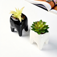 Mini pot à succulentes mignon et créatif, petit pot en céramique et émail sculpté, design artisanal pour plantes de cactus d'intérieur