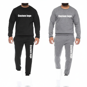 Proveedor de sudaderas con capucha personalizadas, pantalones de chándal, chándal para hombre, conjunto de 2 piezas, Sudadera de cuello redondo, algodón orgánico 100% - Product Image 1