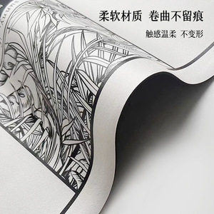 Roo Tapis de protection rectangulaire anti-poussière couleur crème pour étagère, avec motif lettres, pour rangement de chaussures dans le salon - Product Image 3