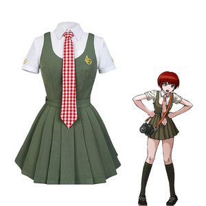 Disfraz de Cosplay de Anime Danganronpa, Uniforme de Enoshima Junko, Disfraz de Enoshima Junko, Falda Corta, Trenza Doble, Peluca - Product Image 5