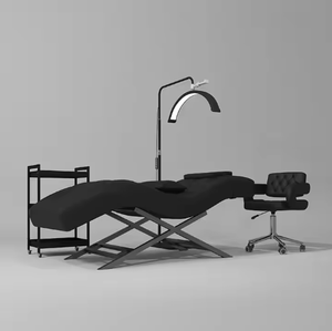 Camilla <span class=keywords><strong>de</strong></span> Masaje Plegable y Ajustable para Belleza, Fabricada a Medida, para Salón <span class=keywords><strong>de</strong></span> Spa, Silla Facial <span class=keywords><strong>de</strong></span> Cuero Sintético y Acero Inoxidable - Product Image 3