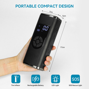 Mini petit <span class=keywords><strong>gonfleur</strong></span> de pneu électrique pompe à Air portable <span class=keywords><strong>gonfleur</strong></span> de pneu numérique <span class=keywords><strong>silencieux</strong></span> avec manomètre compresseur d'air de moto - Product Image 3