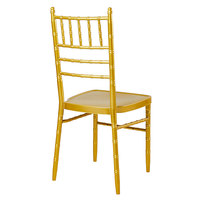 Chaises Chiavari en métal doré brillant empilables, contemporaines, à dossier ouvert, pour événements commerciaux, mariages, hôtels et extérieur – Vente chaude