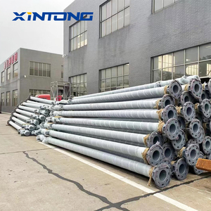 XINTONG Poteaux de réverbère ronds en acier galvanisé 6m 8m 10m 12m Prix du lampadaire <span class=keywords><strong>extérieur</strong></span> - Product Image 5