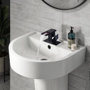 Grifo de Baño LED Negro Mate con Efecto <span class=keywords><strong>Cascada</strong></span>, Monomando, Mangueras de Suministro Incluidas - Product Image 2