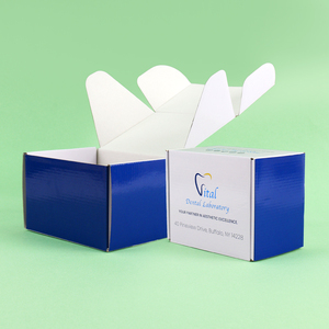 Prezzo di fabbrica Custom cartone dentiera spedizione Mailer scatola di imballaggio in carta goffrata <span class=keywords><strong>per</strong></span> allineatori dentali smalto olio Blush - Product Image 1