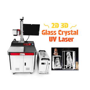 Mini machine de gravure et de marquage laser UV portable de table pour cristal, verre, plastique, métal, céramique 2D et 3D - Product Image 2