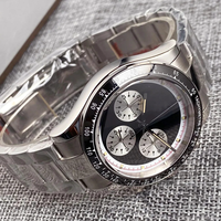 Luxuriöse Raumschiff-Super-Herrenuhr mit Erd-Thema, Multifunktions-Chronograph, Edelstahl, Saphirglas, Vollautomatisch
