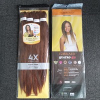 Vente en gros de cheveux synthétiques pré-étirés 4X couleur Ombré pour tresses Expression, cheveux pour tresses Ruwa, extensions de cheveux EZ Crochet Braiding