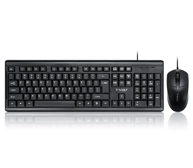 En kaliteli kablolu evrensel bilgisayar oyun klavyesi ve fare seti ofis ve ev kullanımı için