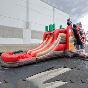 Château gonflable GMY pour événements extérieurs, modèle <span class=keywords><strong>voiture</strong></span> <span class=keywords><strong>de</strong></span> course rouge avec toboggan, à vendre - Product Image 3