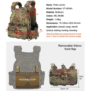 เสื้อกั๊กยุทธวิธี MMC VT-6094A 1000D โพลีเอสเตอร์ สำหรับเกม CS ล่าสัตว์ ตัดด้วยเลเซอร์ พร้อมสายรัดหน้าอก - Product Image 5