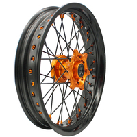 Jante noire Orange Hub Supermoto Roues Fit KTM SX-F 250 350 450 quantité minimale de commande 1set