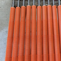 OEM aanpasbare industriële stalen cilindrische borstelrol met nylon borstels, dichte borstels, slijtvast en vlamvertragend