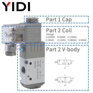 3V210-08 Luft pneumatisches Magnetventil <span class=keywords><strong>2</strong></span> Position 3-Wege-Steuerventil AC 24V 36V 110V 220V DC 12V 24V mit Anschluss schall dämpfer - Product Image 6