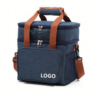 Custom Logo <b>Insulated</b> Portable <b>Box</b> Reusable Lunchbox With Shoulder Strap Deep Cooling <b>Lunch</b> Bag for Work Picnic - Product Image 2
