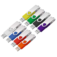 Memoria USB Giratoria con Logotipo Personalizado, Caja Transparente de PP, Multicolor, para Promociones Empresariales